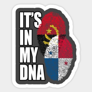 Angolan And Panamanian Mix Heritage DNA Flag Sticker